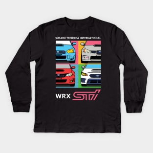 WRX STI Warhol Inspired Shirt Kids Long Sleeve T-Shirt
